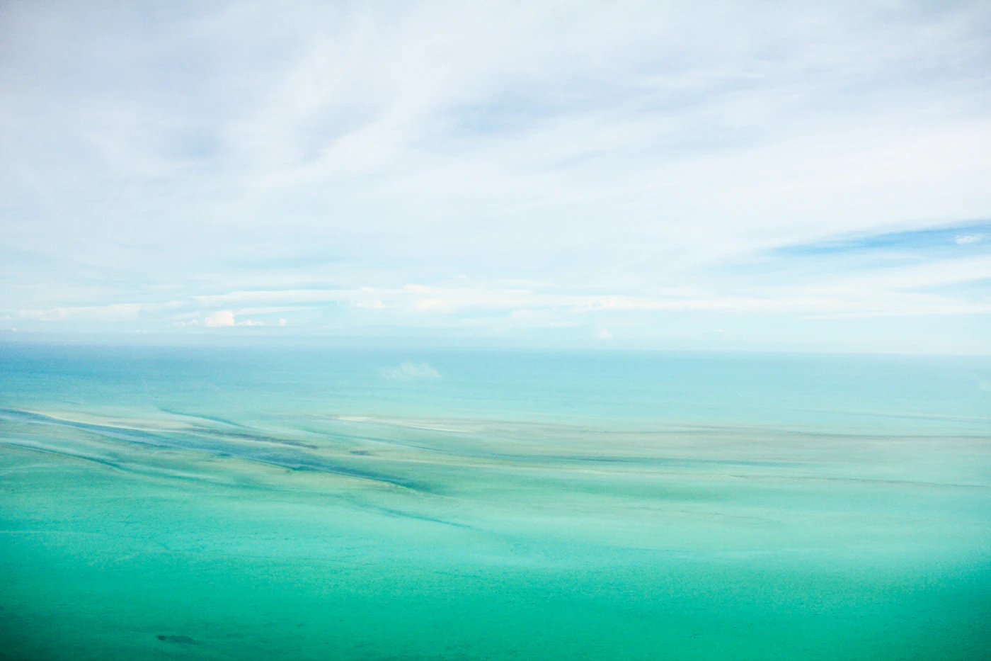 Lagon turquoise et calme