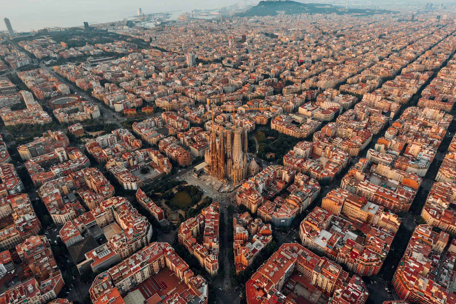 Vue sur Barcelone et l'architecture moderniste